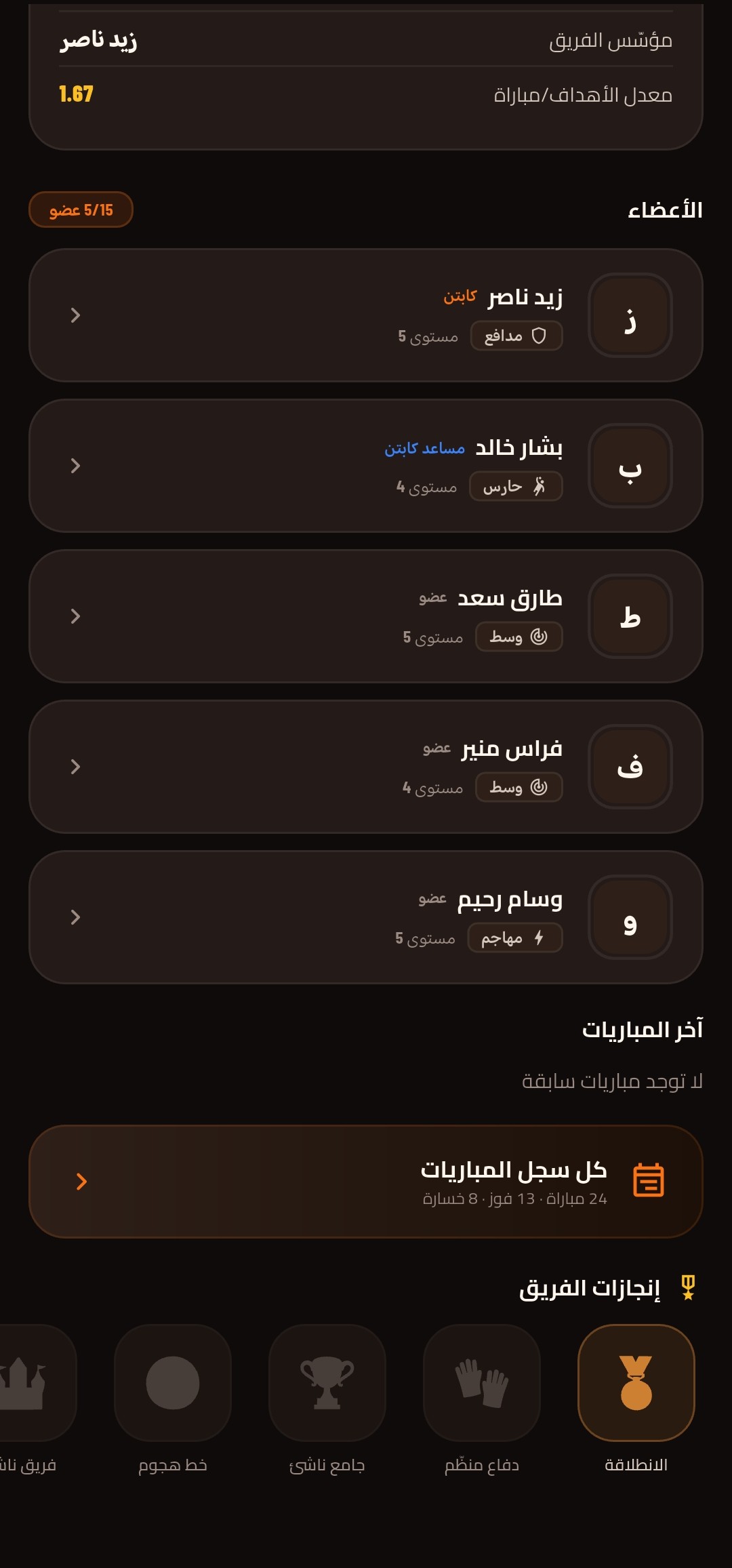 أعضاء الفريق