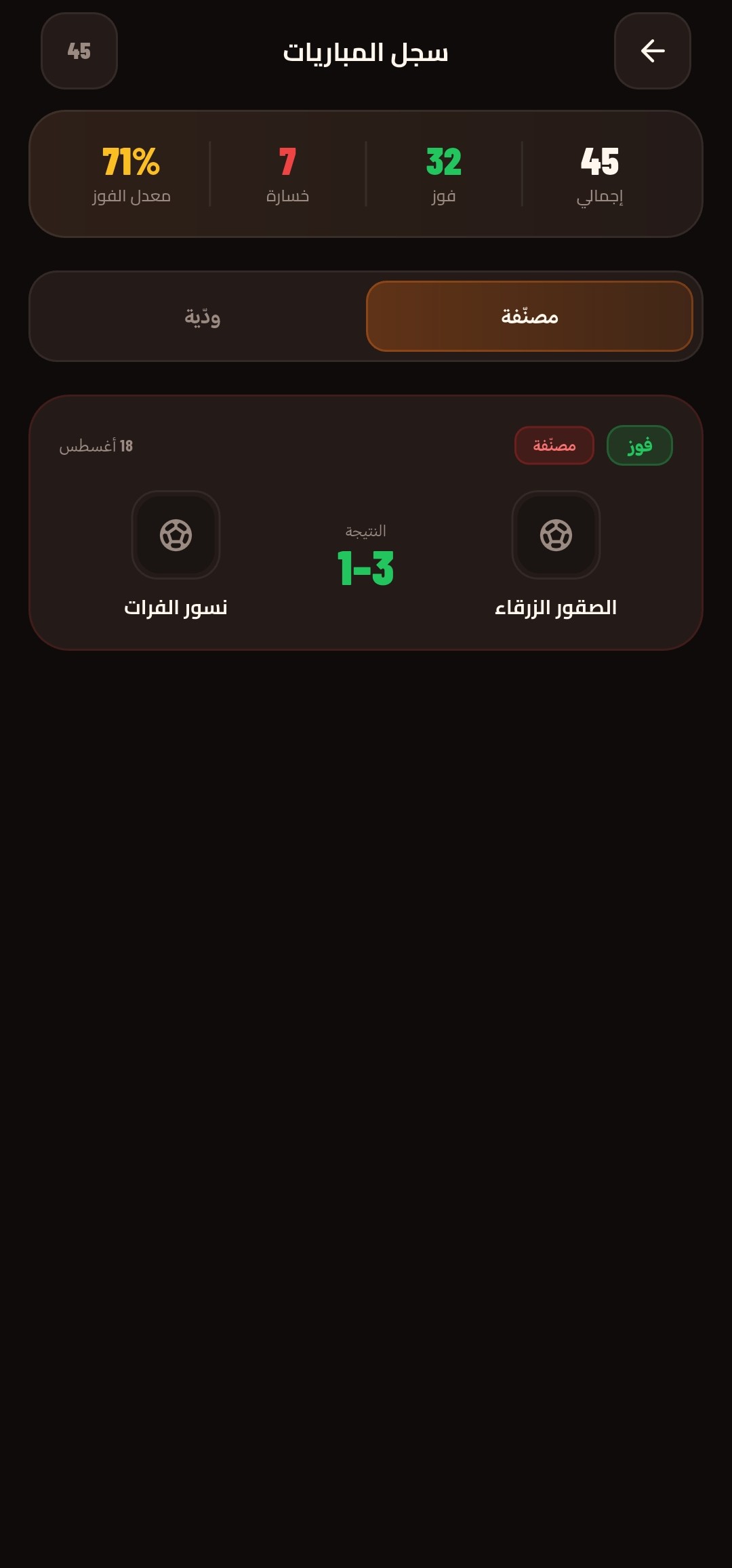 نتيجة المباراة